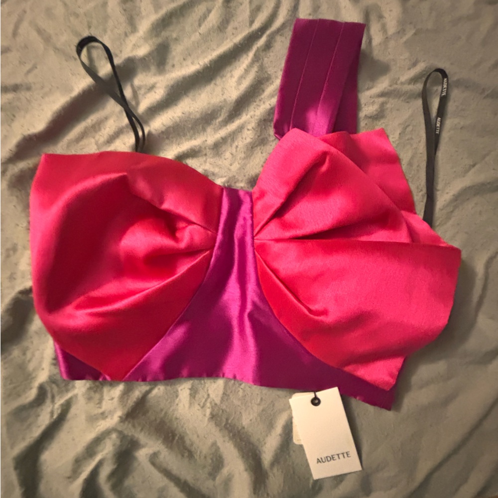 Pink and Purple Women's Crop Top